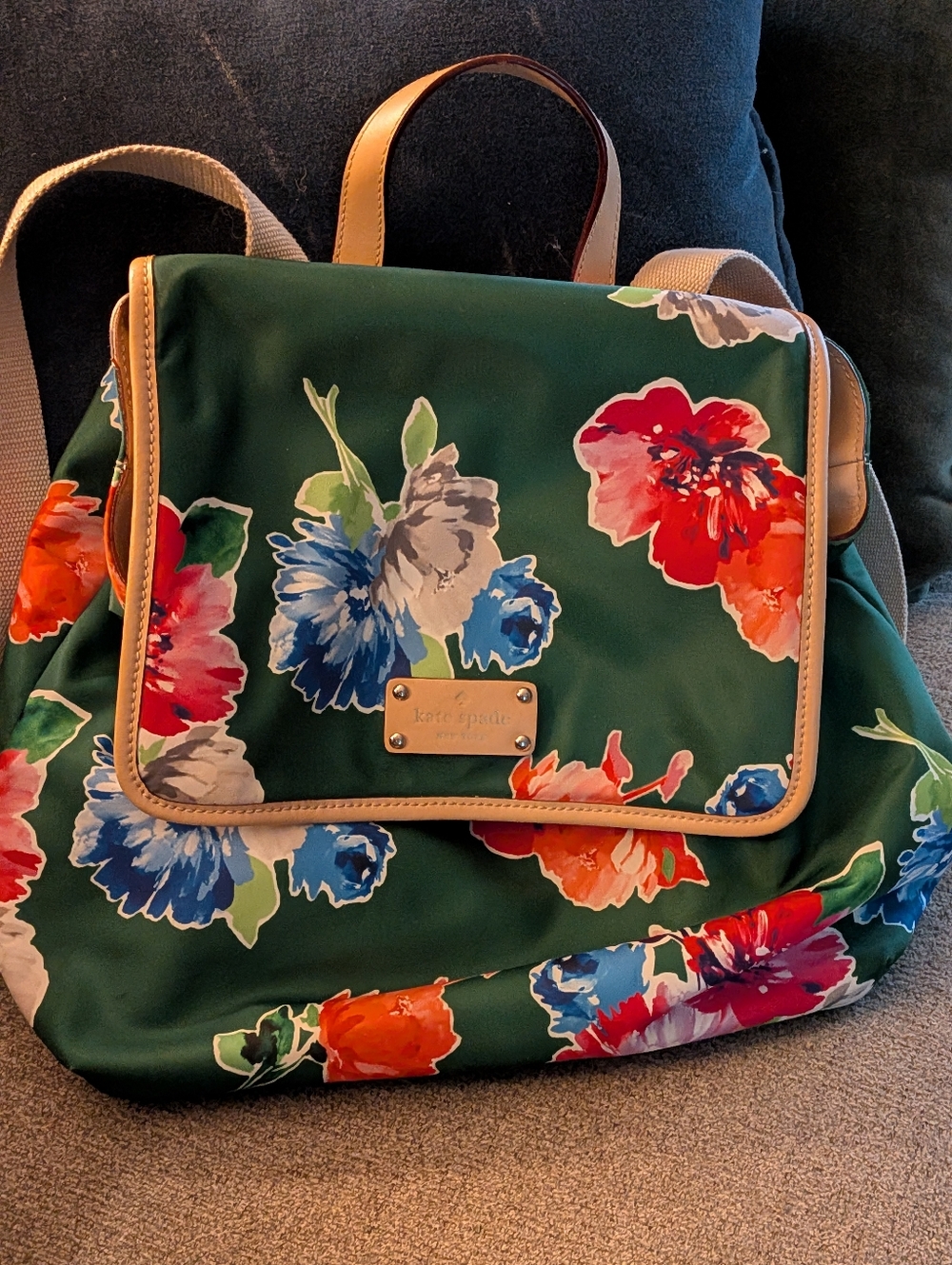Kate Spade Kennedy Park Spring Blooms Backpack Sprout Green